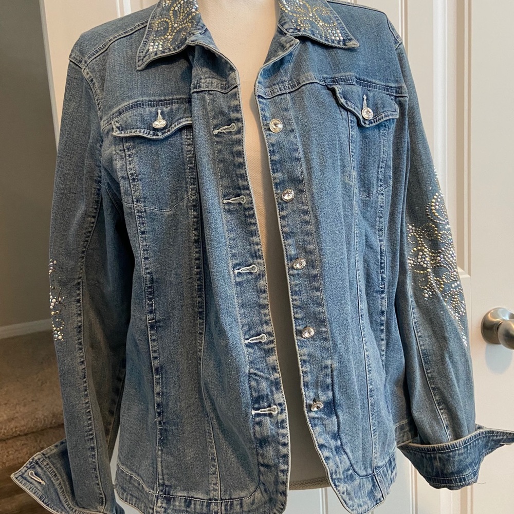 Denim Jacket with embellishments! 💙